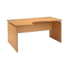 Influx Basics Radial Desk Left Hand W1600xD1120xH730mm Beech