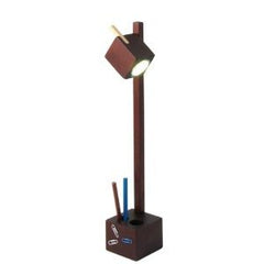 Office Desk Lighter (with LED lamp+magnet)- cocoa brown